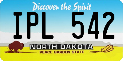 ND license plate IPL542