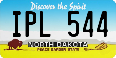 ND license plate IPL544