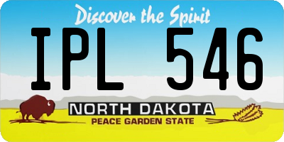 ND license plate IPL546