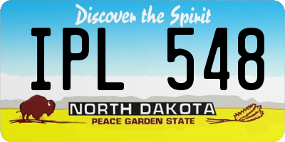 ND license plate IPL548