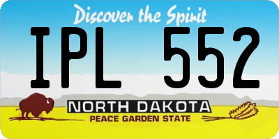 ND license plate IPL552