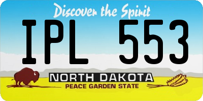 ND license plate IPL553