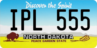 ND license plate IPL555