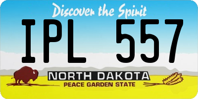 ND license plate IPL557
