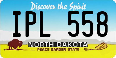 ND license plate IPL558