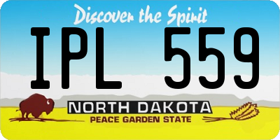 ND license plate IPL559