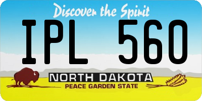ND license plate IPL560