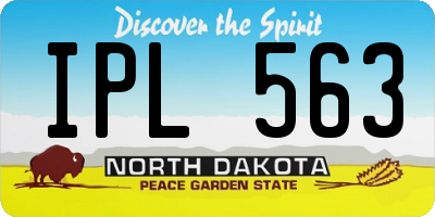 ND license plate IPL563
