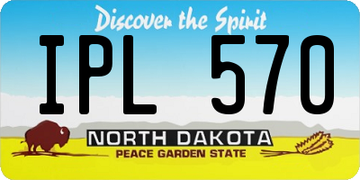 ND license plate IPL570