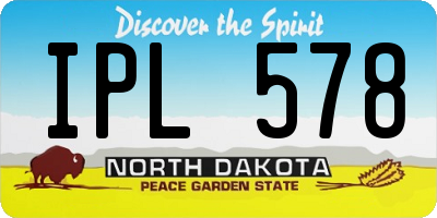 ND license plate IPL578