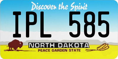 ND license plate IPL585
