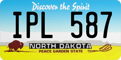 ND license plate IPL587