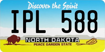 ND license plate IPL588