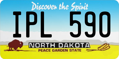 ND license plate IPL590