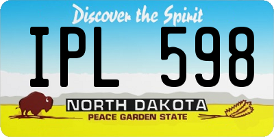 ND license plate IPL598