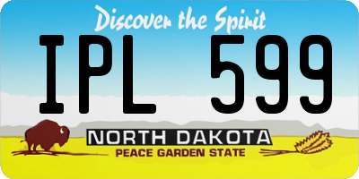 ND license plate IPL599