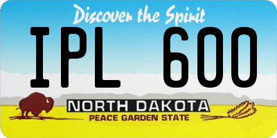 ND license plate IPL600