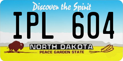 ND license plate IPL604