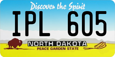 ND license plate IPL605