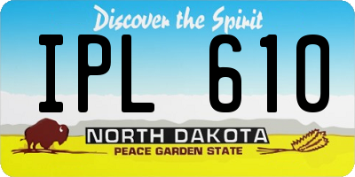 ND license plate IPL610