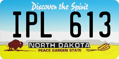 ND license plate IPL613