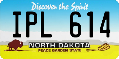 ND license plate IPL614