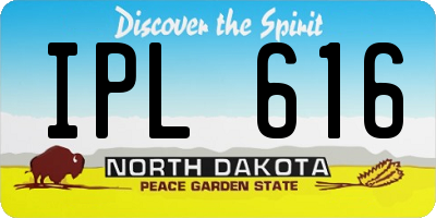 ND license plate IPL616