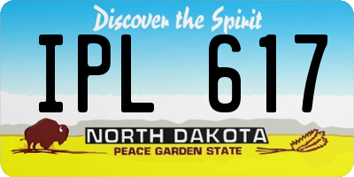 ND license plate IPL617