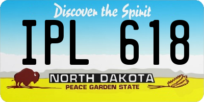 ND license plate IPL618