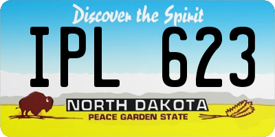 ND license plate IPL623