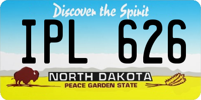 ND license plate IPL626