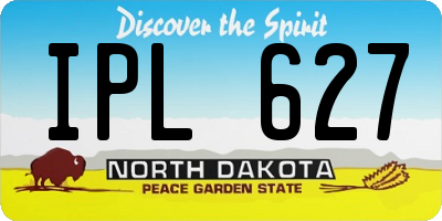 ND license plate IPL627