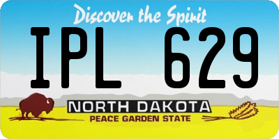ND license plate IPL629