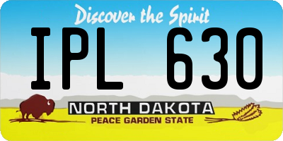 ND license plate IPL630