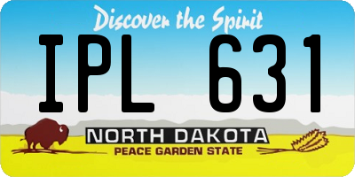 ND license plate IPL631