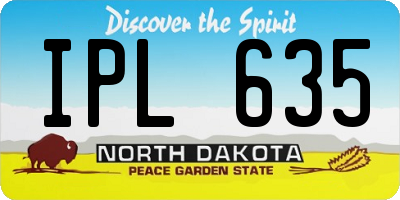 ND license plate IPL635
