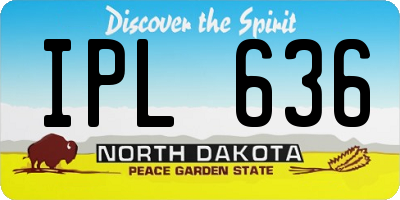 ND license plate IPL636