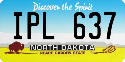 ND license plate IPL637