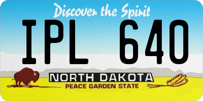 ND license plate IPL640