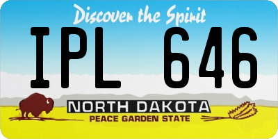 ND license plate IPL646