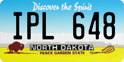 ND license plate IPL648