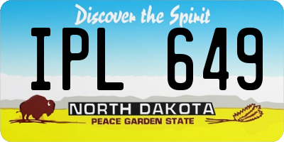 ND license plate IPL649