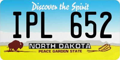 ND license plate IPL652