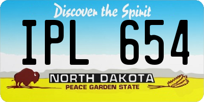 ND license plate IPL654