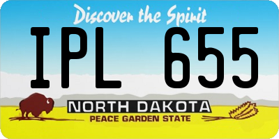 ND license plate IPL655