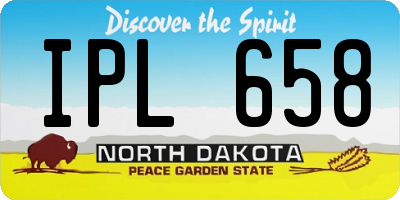 ND license plate IPL658