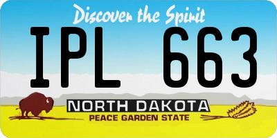 ND license plate IPL663