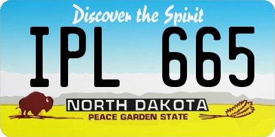 ND license plate IPL665