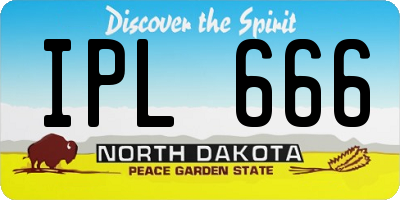ND license plate IPL666