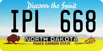 ND license plate IPL668